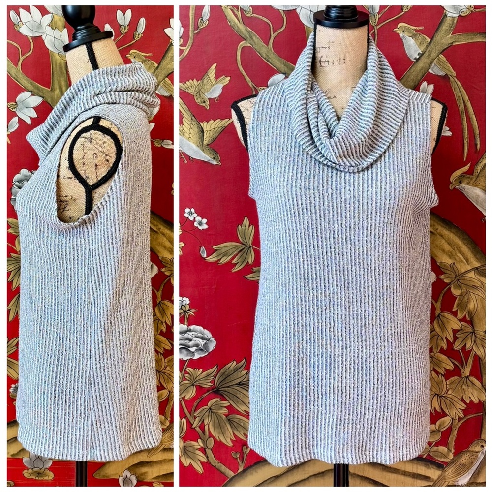 Women’s “Staccato” Cowl Neck  Sweater Tank | #T48